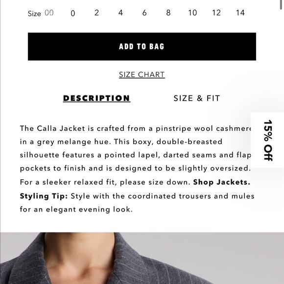 ALC Cashmere Calla Jacket size 2 - Picture 7 of 10